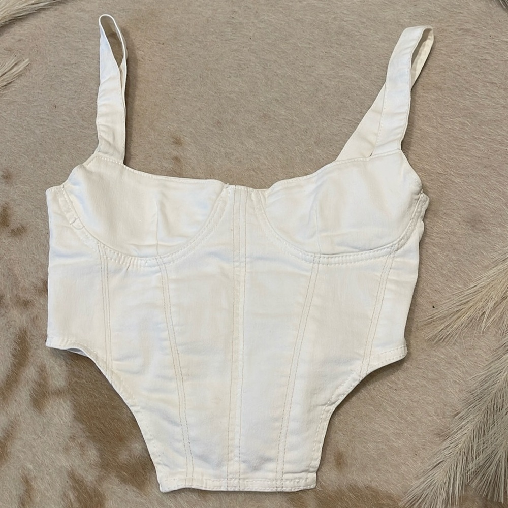 Princess Polly denim crop top